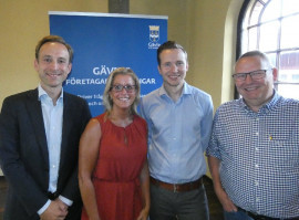 Mattias Durnik, Åsa Wiklund Lång, Antti Vainio och Ralph Brodin (kommunalråd),