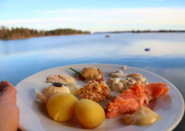 Julbord vid den fantastiska Gävlekusten