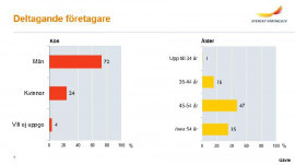 Fördelning på kön och ålder bland de deltagande företagen i kommunen.