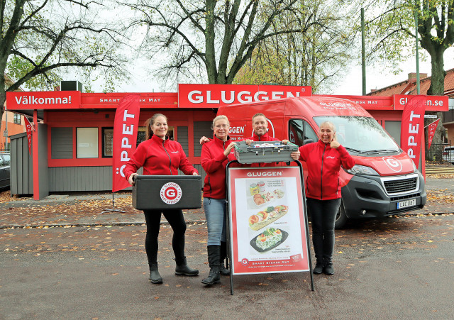 Nypremiär för originalgluggen på Brunnsgatan.