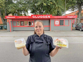 Gluggen i Gävle erbjuder både husmanskost och sallader.