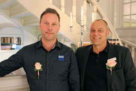 Henrik Dahlqvist och Robert Nilsson var två av få män som närvarade under kvällen.