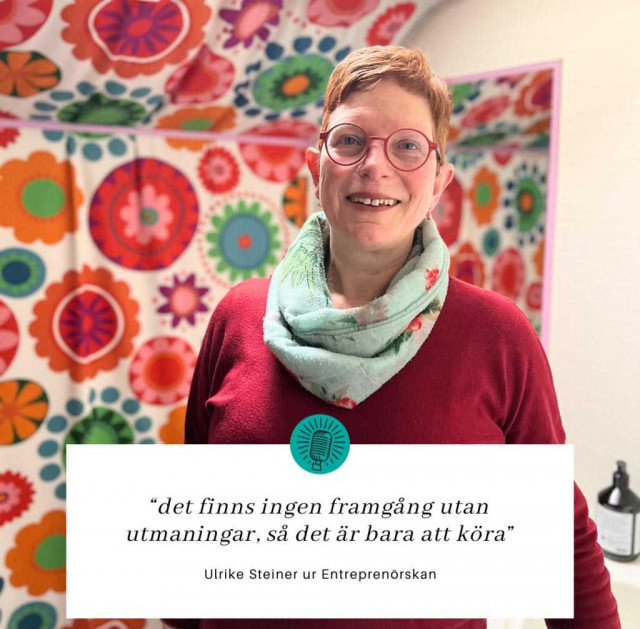 Podden Entreprenörskan hälsar på husmor Ulrike från Axmar B&B.