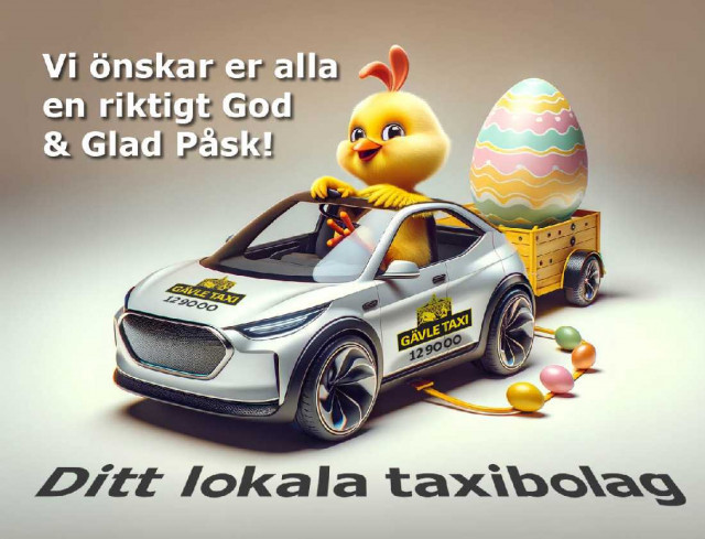 Gävle Taxi önskar alla vänner en God och Glad Påsk.